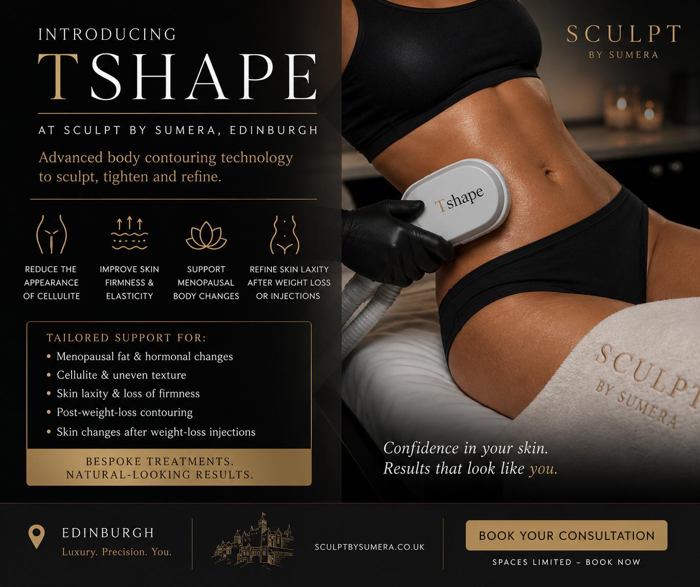 TShape body contouring at Sculpt by Sumera, Edinburgh